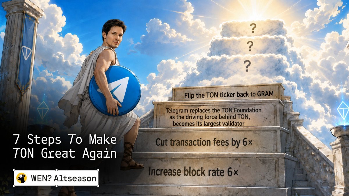 7 Steps To Make TON Great Again - Durov's MTONGA roadmap